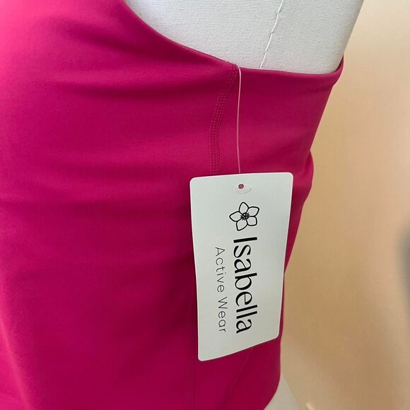 NWT Hot pink Isabella active wear tank top. Size large. - Picture 4 of 6